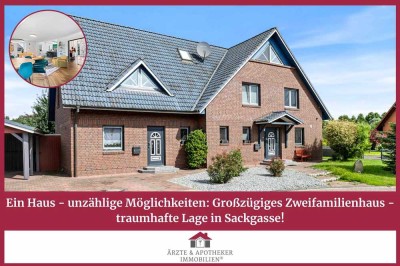 Ein Haus - unzählige Möglichkeiten: Großzügiges Zweifamilienhaus -  traumhafte Lage in Sackgasse!