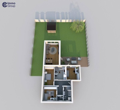 Mitarbeiterzimmer zu vermieten - Gartenwohnung in MARCHTRENK