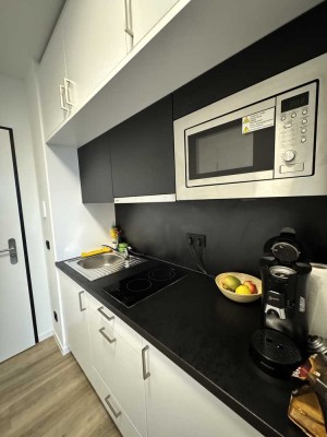 Möblierte hochmoderne 1 Raum Wohnung mit inkl. Gemeinschaftsräumen