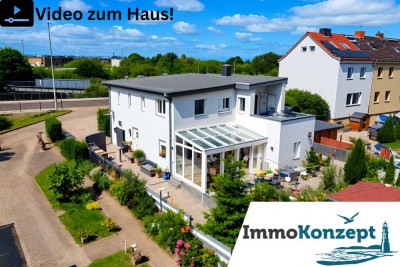 Modernes ZFH in Stralsund! Ca. 190m² Wfl, 743m² Grdt., Dachterrasse, Wintergarten & Nebengelass!