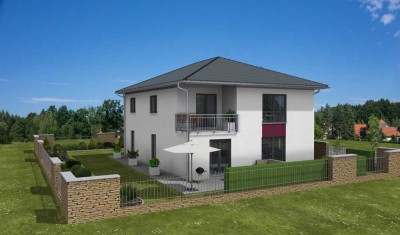 Angebot für 2 Familien – z.B. 3 Pers. + 4 Pers. – Grundriss variabel – Grdst.-Anteil Thekla inklusiv