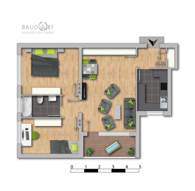 Familienwohnung im Grünen