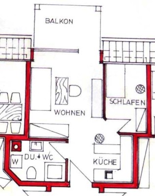 1,5-Zi-Whg. mit TG, 1.DG, Bj. 95, LB (Favoritepark), ruhige Stadtrandlage, von Privat