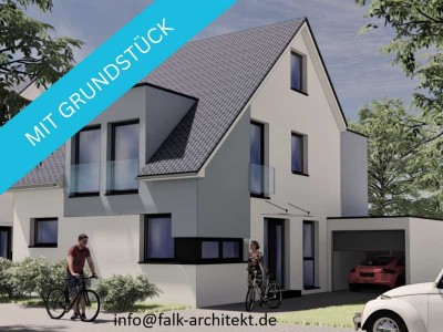 Freistehendes Einfamilienhaus inkl. Grundstück, KfW 40, zum Festpreis! PV-Anlage, Wärmepumpe