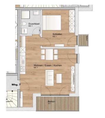 Helle & Stilvolle 2-Zimmer Wohnung mit Balkon - Einzelperson mit Hund bevorzugt.