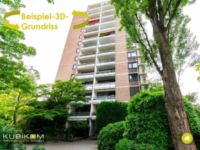Außergewöhnlich schöner Schnitt. 101 m². Entwicklungspotenzial. Zwei Balkone.