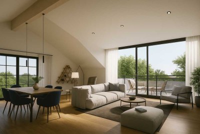 Exklusives Penthouse über den Dächern – Westterrasse & Panorama