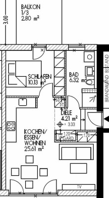 Exklusive, neuwertige 2-Zimmer-Wohnung mit Einbauküche in Osterwaal