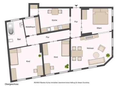 Obergeschosswohnung (ca. 109 m²) mit Balkon zum selbstnutzen oder vermieten - 6,2 % Rendite