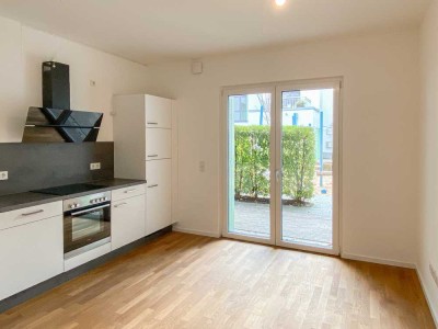Modernes wohnen: 2-Zimmer-Erdgeschosswohnung mit Terrasse
