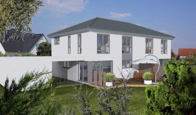 Null-Energie-Doppelhaushälfte - Außerhalb der Einflugschneise