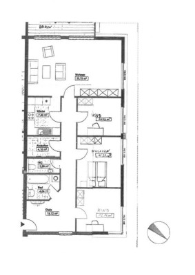 Gepflegte 4-Zimmer-Wohnung mit Balkon und Einbauküche in Greven