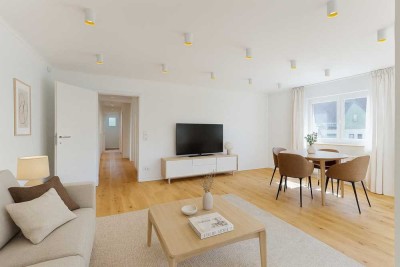 Erstbezug nach umfassender Sanierung: Wohnen wie im eigenen Haus mit 200 m² Garten und Gartenhaus