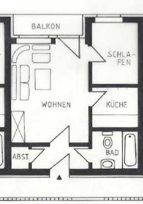 Helle 2-Zimmer Wohnung mit Balkon in Remscheid-Lennep