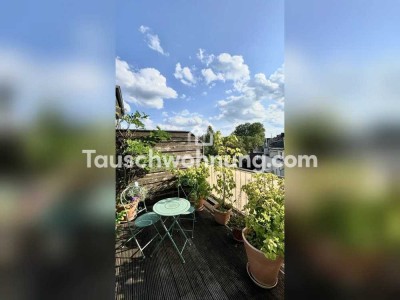 Tauschwohnung: Wunderschöne Maisonette-Wohnung mit 2 Terrassen in Flingern