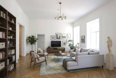 UNBEFRISTET: Ruhige 2-Zimmer-Altbauwohnung mit Balkon in der Innenstadt / UNLIMITED: Quiet 2-room apartment with balcony