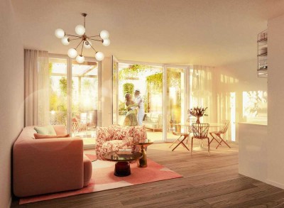 Privat-Garten inklusive: sonnige 3 Zimmer mit Bad und Gäste-WC