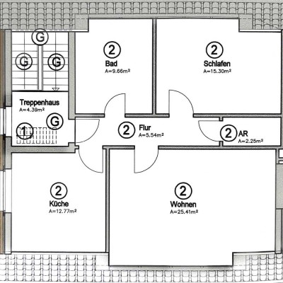 Schöne 2,5-Zimmer-Wohnung mit Einbauküche in Moers