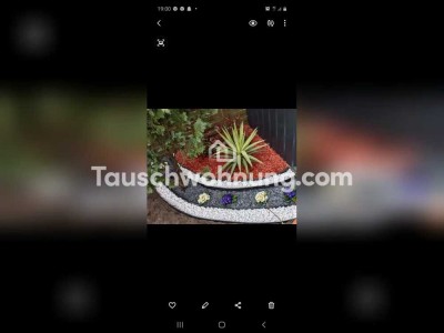 Tauschwohnung: Wohnung, mit einem riesigen Garten, Trampolin, moderne Küche