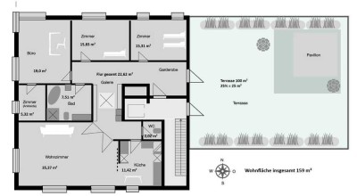 Stilvolle 4-Zimmer-DG-Wohnung mit Terrasse und Einbauküche in Starnberg