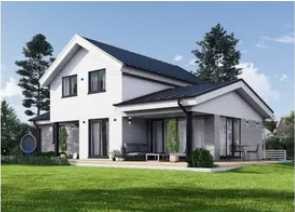 Fertighaus aus Holz (isoliert, KFW55) 116 m²