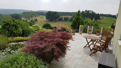 Einfamilienhaus freistehend mit Garten und Blick ins Grüne