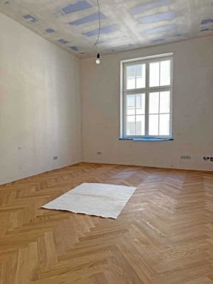 Willkommen in Bilk, Erstbezug, charmante Wohnung mit Balkon im denkmalgeschützten Altbau..