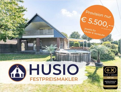 Ein- bis Zweifamilienhaus mit überdachter Terrasse, Loggia und großem Grundstück in ruhiger Wohnlage