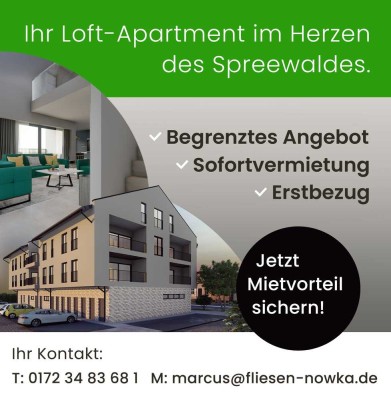 Exklusives Loft Penthous Arpartment Wohnung 3 oder 2 im Herzen von Burg im Spreewald