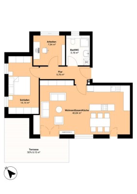 2,5 Zimmer EG Wohnung mit Garten - Haus 1 | Nr. 2