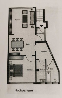 Großzügige 2 Zimmer Wohnung mit separaten Hauseingang