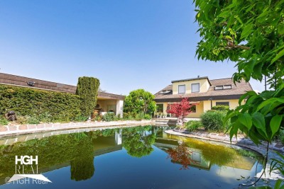 2100 Korneuburg Exklusive Villa in zwei getrennten Wohneinheiten mit Terrasse, Sauna und großem Schwimmteich