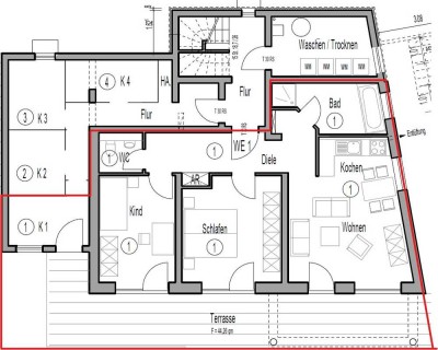 Stilvolle 3-Raum-Souterrain-Wohnung mit gehobener Innenausstattung in Engelskirchen-Hardt