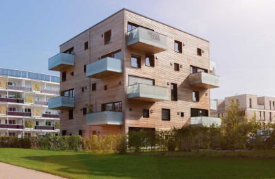 Terrassenwohnung im preisgekrönten Woodcube Hamburg