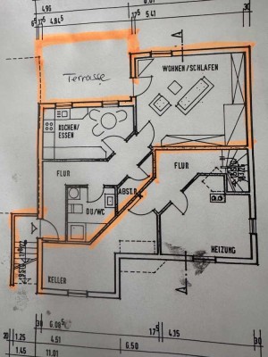 Erstbezug nach Sanierung: freundliche 1-Zimmer-Terrassenwohnung mit EBK und Balkon in Sinzheim