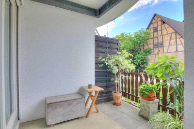 Erstbezug nach Sanierung: 2 Zi. EG-Wohnung mit Balkon in Eberstadt