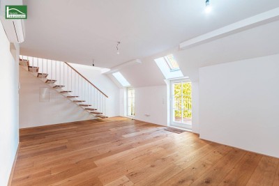 Maisonette mit Flair: Hochwertige Wohnung mit großzügiger Freiflächen! Einbauküche und Klimaanlage inklusive!