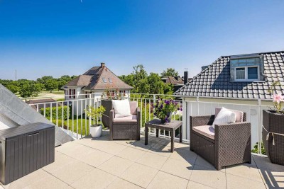 Beletage an der Trabrennbahn: Sagenhaftes Penthouse in bester Nachbarschaft von München-Daglfing