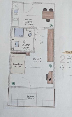 2-Zimmer-Suite möbliert mit Einbauküche in Schwäbisch Hall