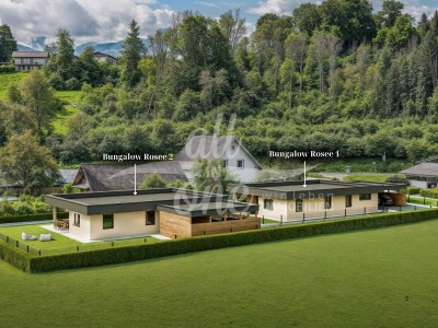 Zwei moderne Bungalows auf einem Gesamtgrundstück – Neubau-Doppelchance in Rosegg bei Velden