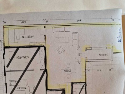 Geschmackvolle, sanierte 2-Raum-Loft-Wohnung mit gehobener Innenausstattung mit EBK in Mannheim