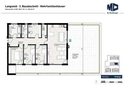 Luxuriöses geräumiges Penthaus in ruhiger Lage