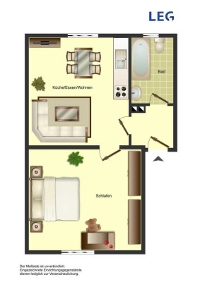 2-Zimmer-Wohnung in Bergkamen City