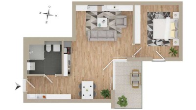 *reserviert* 2-Zimmer-Wohnung Nr. 10 in aus 5 zu verkaufen
