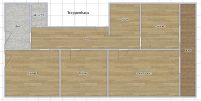 frisch renovierte, freundliche 4-Zimmer-Wohnung mit Balkon in Schimborn