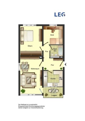 Erdgeschosswohnung mit 3 Zimmern und guten Parkmöglichkeiten