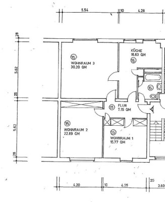 großzügige 3-Zimmer Wohnung im 2. OG
