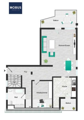 Großzügige Maisonette-Wohnung mit Haus im Haus-Charakter!