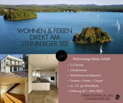 Wohnen & Ferien direkt am Steinberger See: Doppelhaushälfte (Erstbezug)