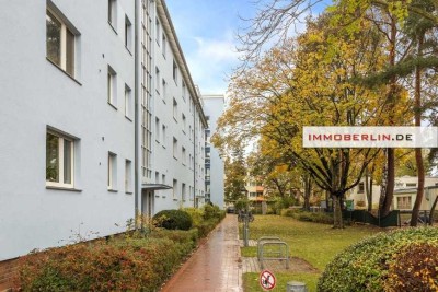 IMMOBERLIN.DE - Sonnige Wohnung mit Westloggia & Pkw-Stellplatz in ruhiger Lage